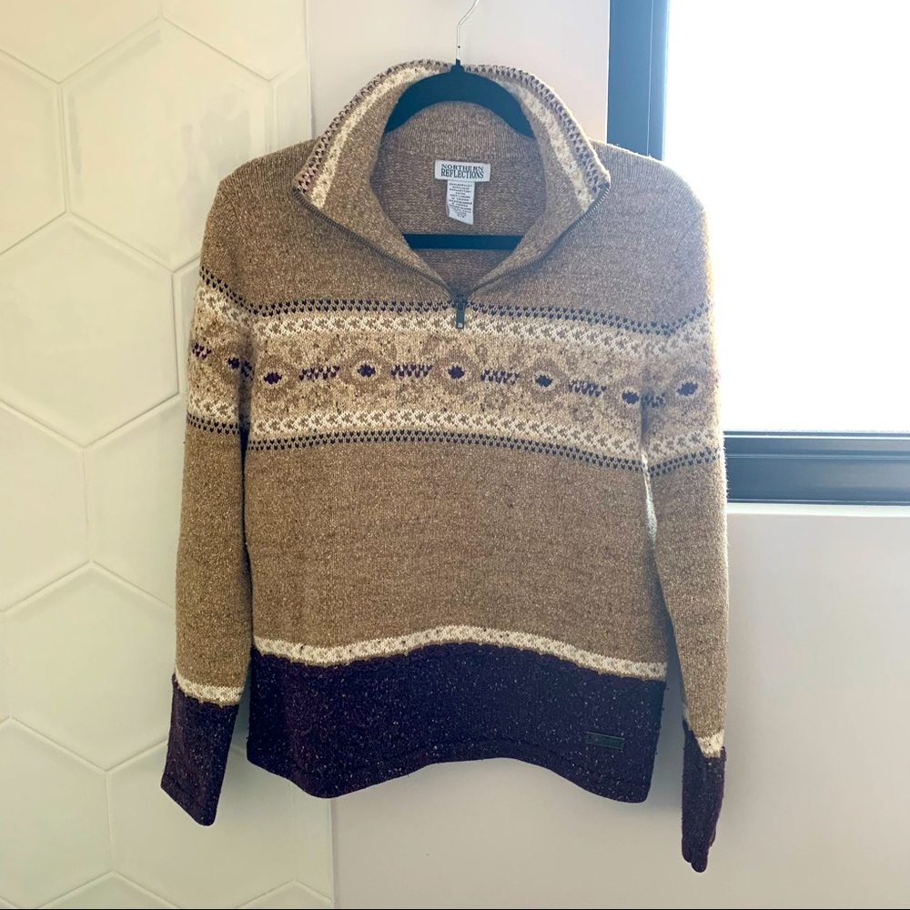 Quarter Zip Vintage Northern Reflections Sweater